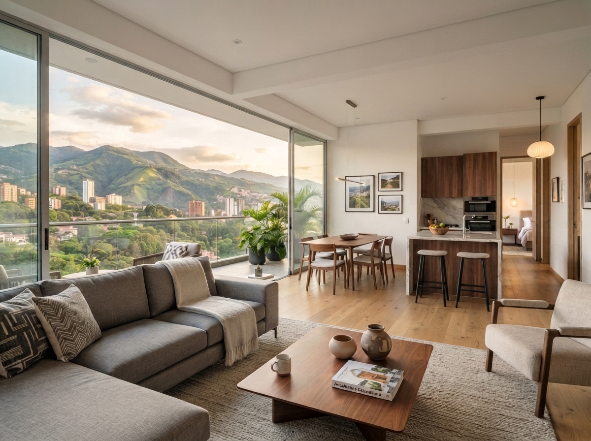 Modern apartment interior in Colombia